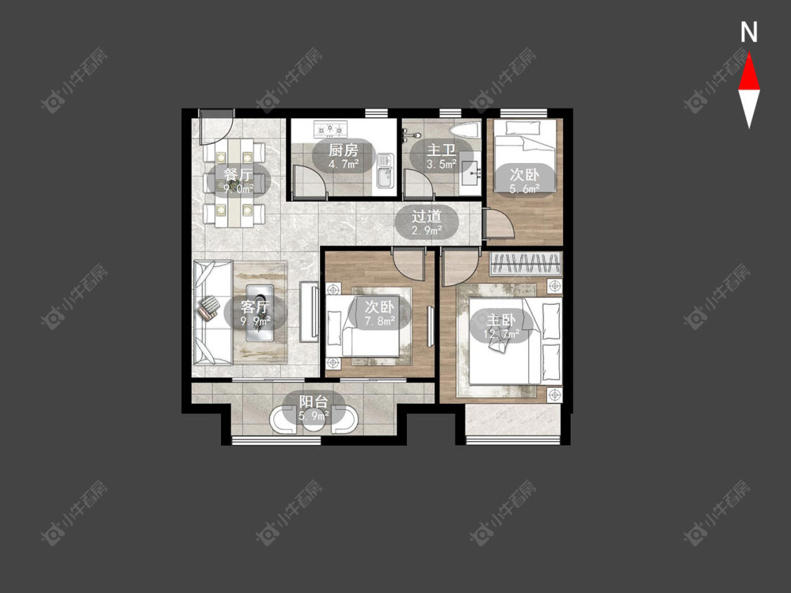 清云澜湾A区房源户型图 常州清云澜湾A区在售二手房源户型图_小牛看房