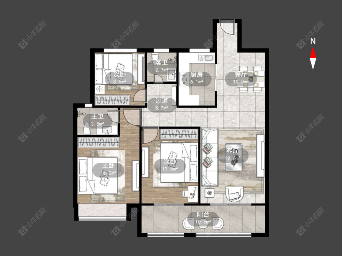 常州阳光水韵嘉苑在售二手房源户型图_小牛看房