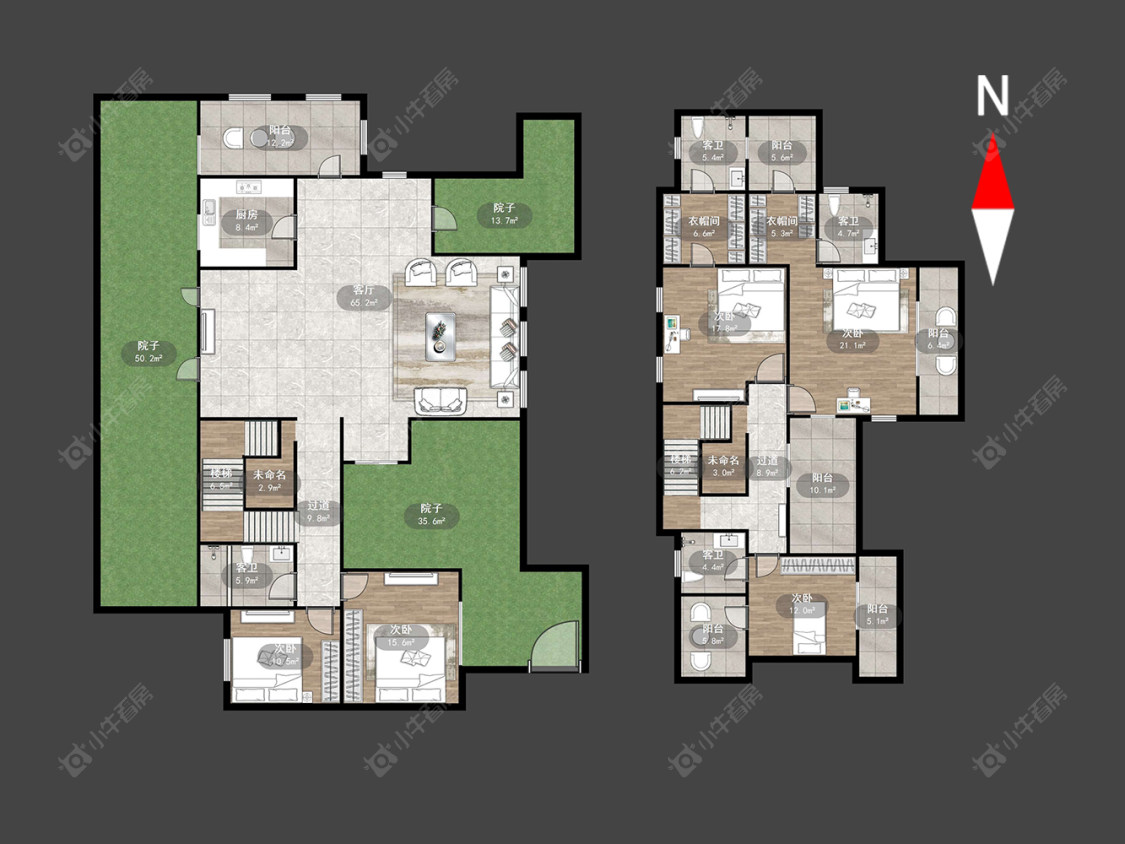 常州龙湖原山别墅区在售二手房源户型图_小牛看房