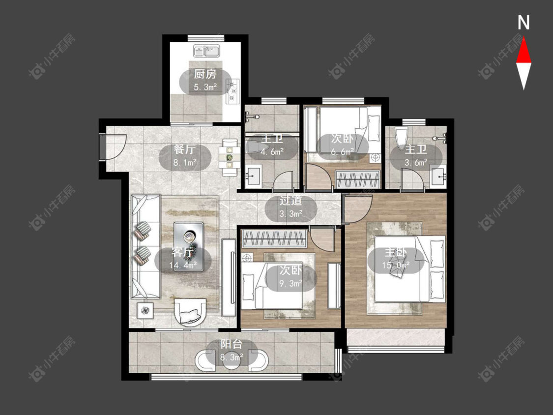 常州泰村花园在售二手房源户型图_小牛看房