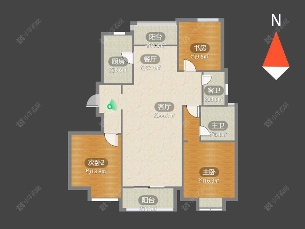 常州世纪华城西区在售二手房源户型图_小牛看房