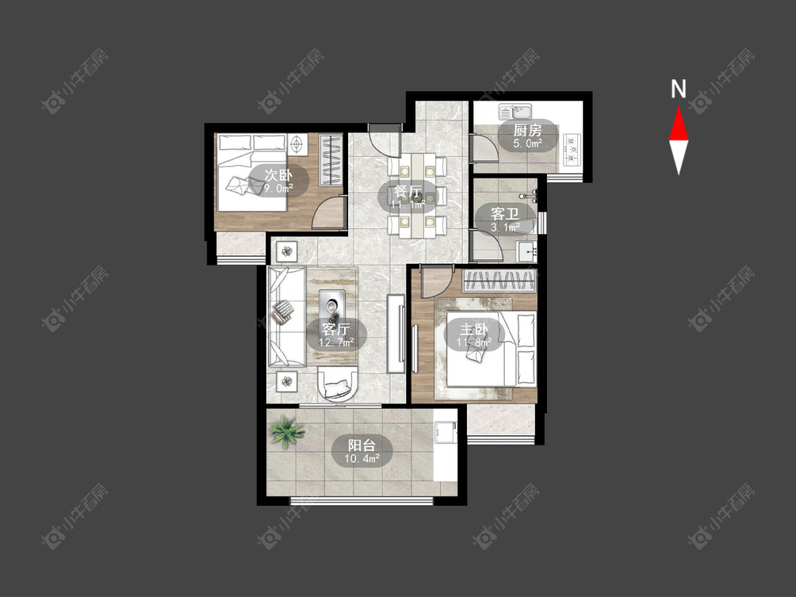 常州深业华府在售二手房源户型图_小牛看房