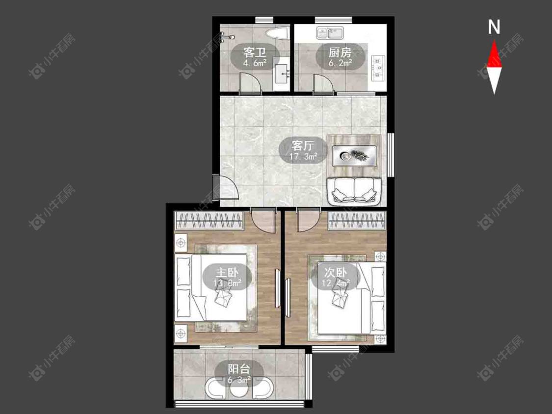 常州工房南区在售二手房源户型图_小牛看房