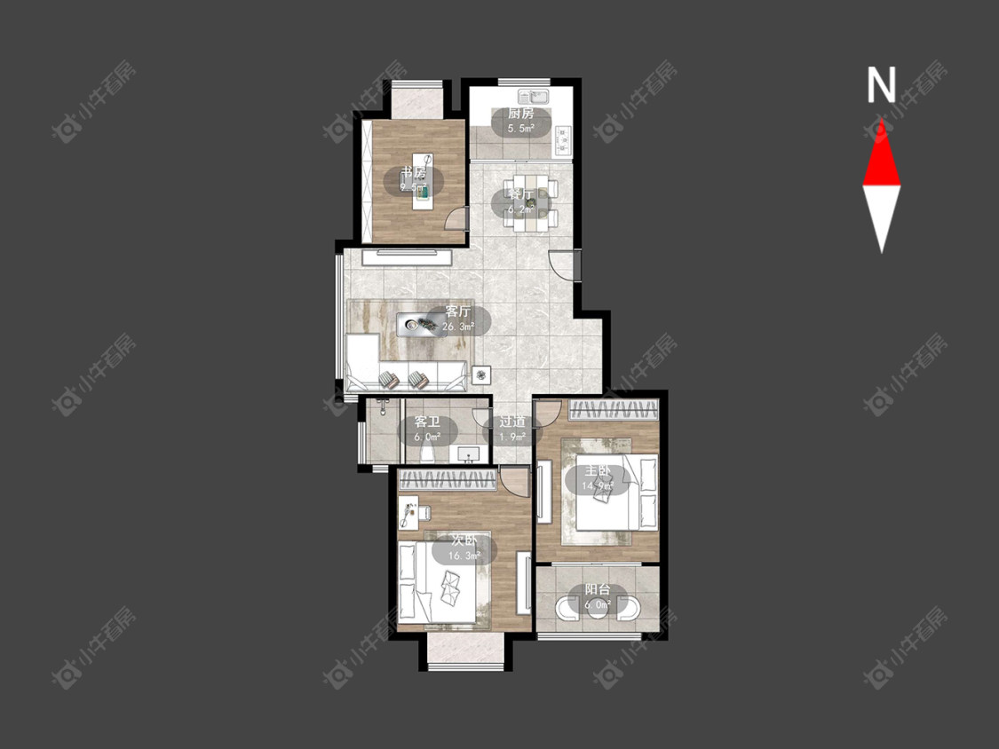 常州聚博花园在售二手房源户型图_小牛看房