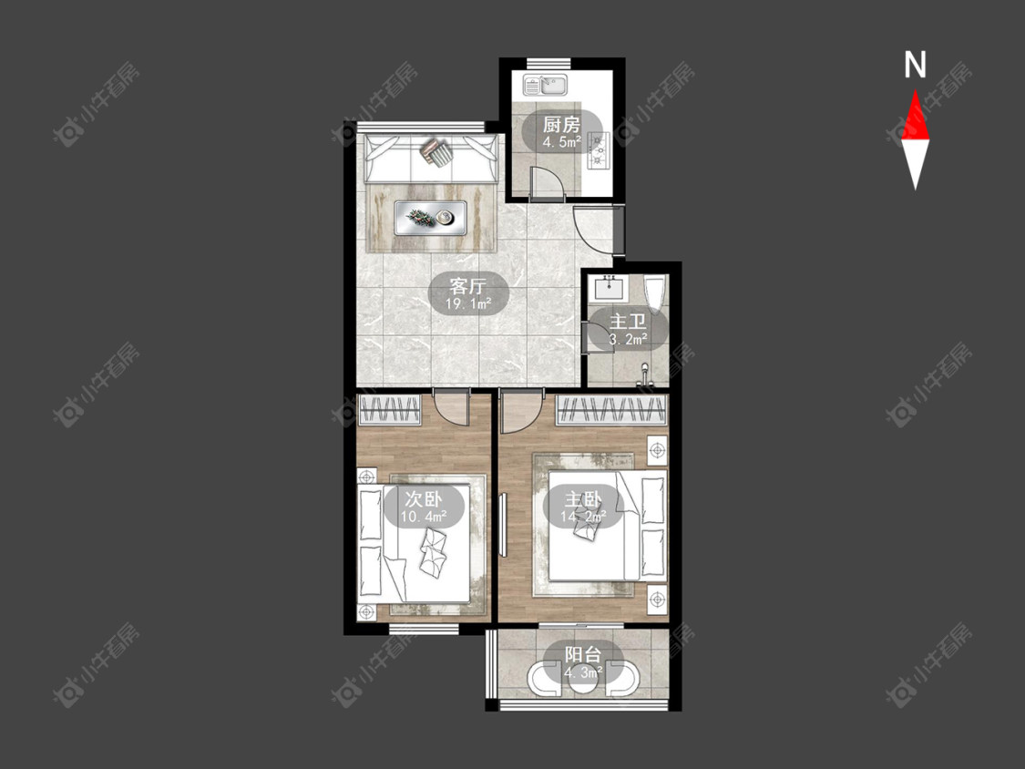 常州清潭六村在售二手房源户型图_小牛看房
