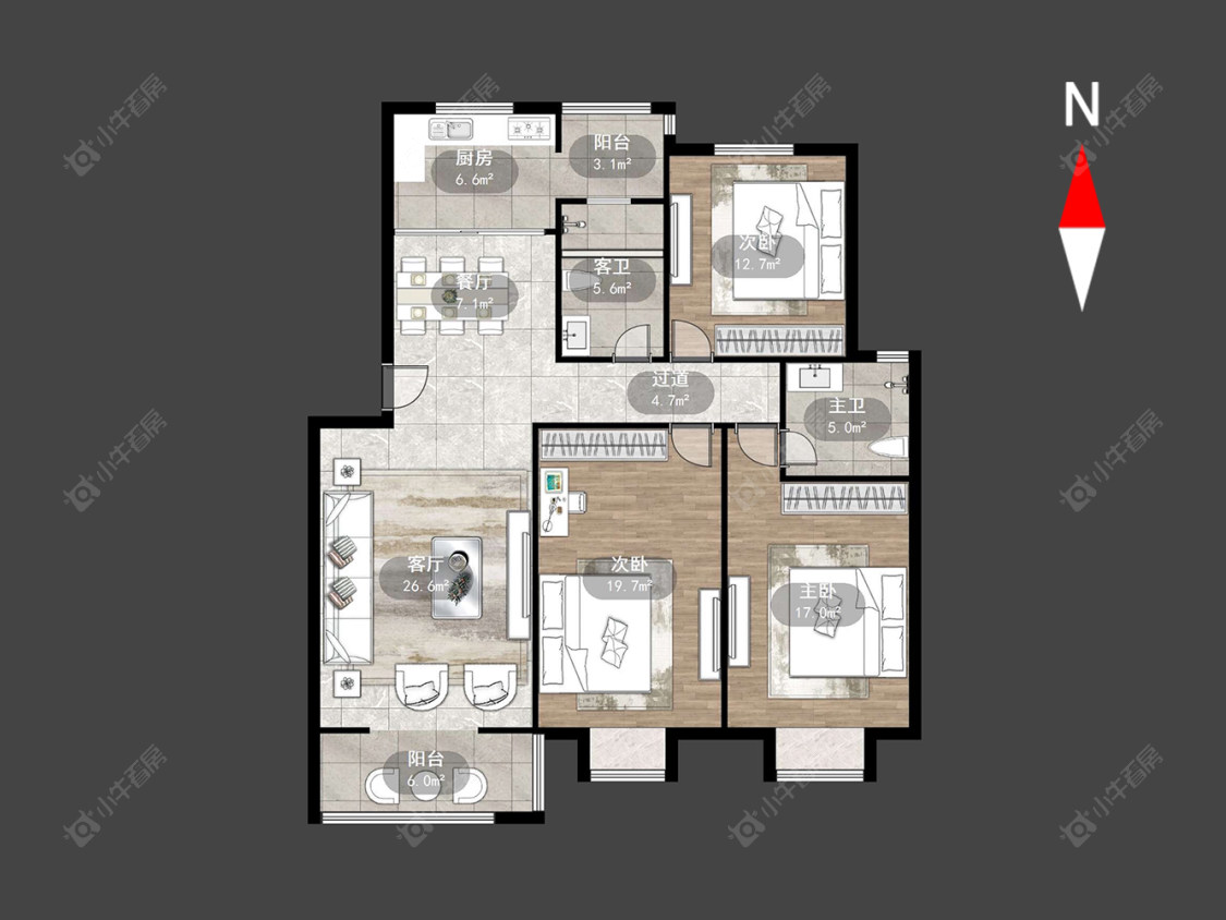 常州青龙苑北区在售二手房源户型图_小牛看房