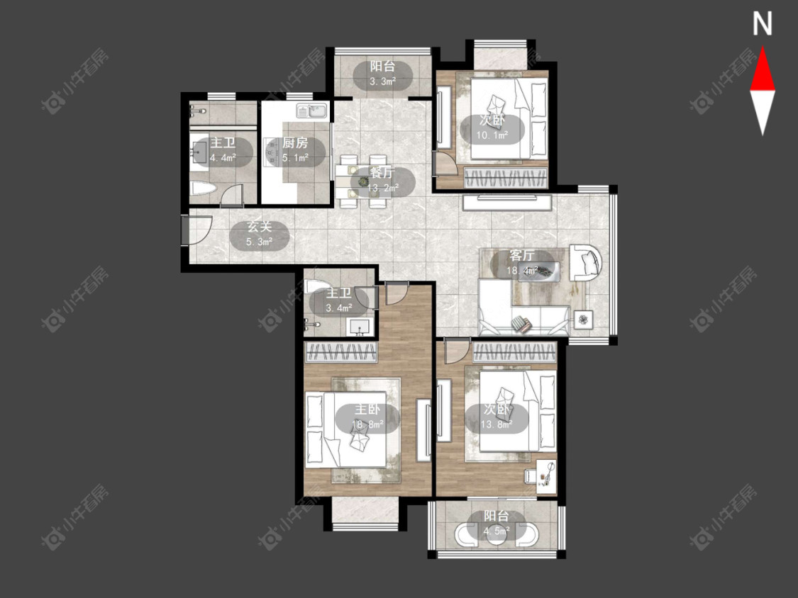 香江华廷花园房源户型图 常州香江华廷花园在售二手房源户型图_小牛看房