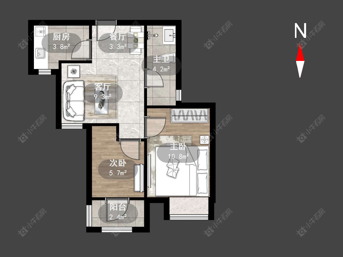 常州水岸花语在售二手房源户型图_小牛看房