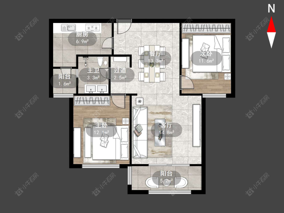 京城豪苑南区房源户型图 常州京城豪苑南区在售二手房源户型图_小牛看房