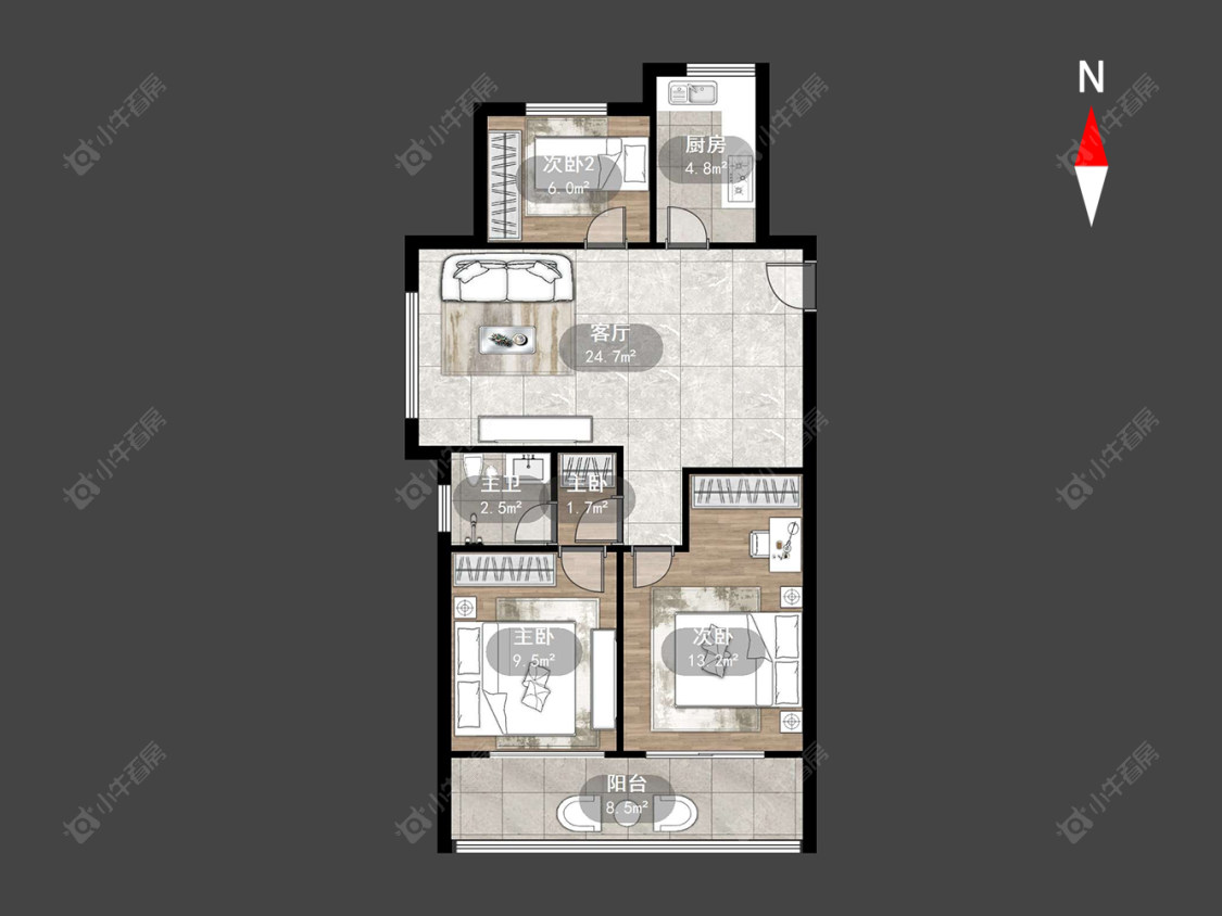 万科四季都会房源户型图 常州万科四季都会在售二手房源户型图_小牛看房