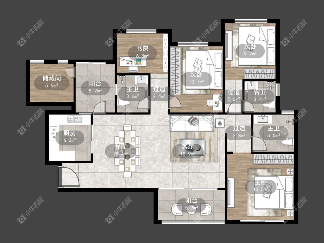 丹阳恒大名都二三期在租房源户型图_小牛看房