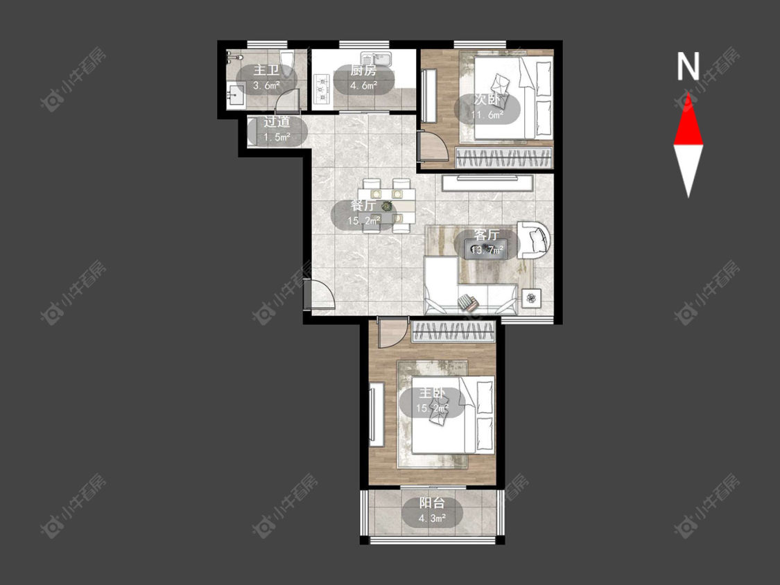 瑞丰花苑房源户型图 常州瑞丰花苑在售二手房源户型图_小牛看房