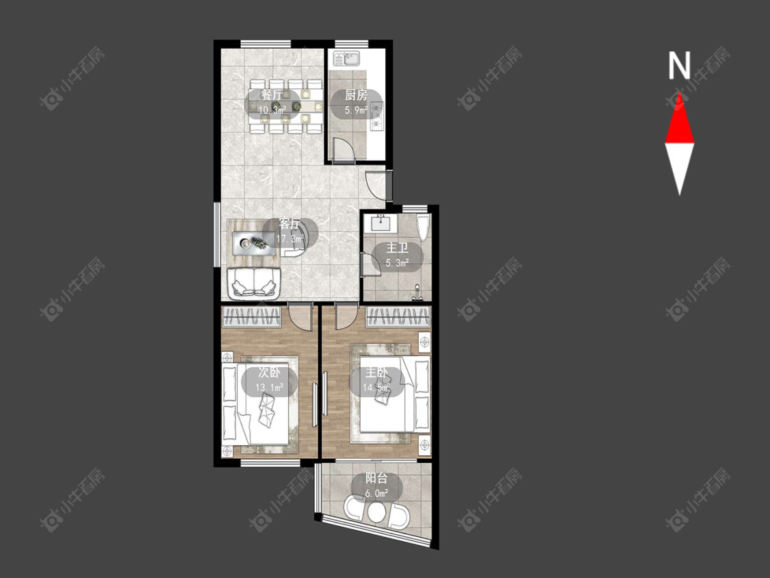 常州泰山一村在售二手房房源户型图_小牛看房