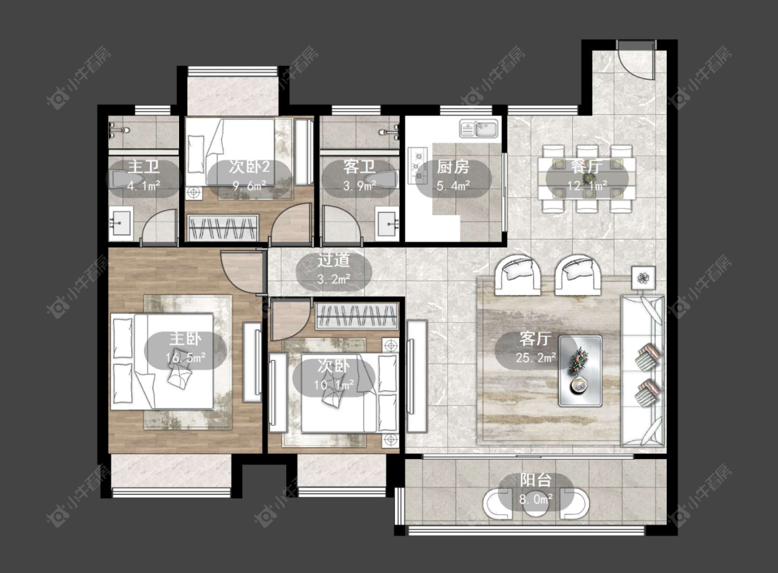 星河时代房源户型图 常州星河时代在售二手房源户型图_小牛看房