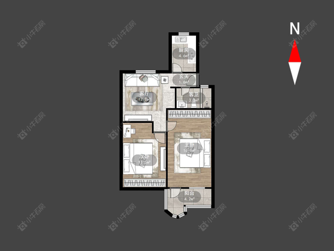 常州故园里在售二手房源户型图_小牛看房