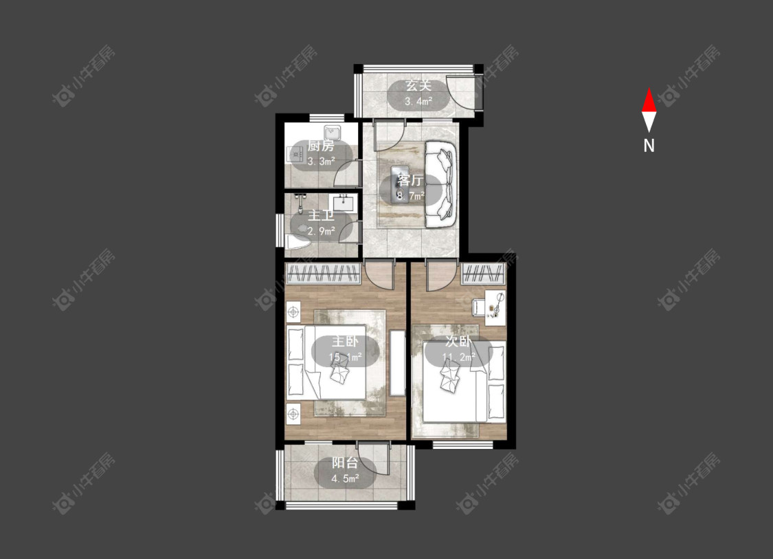 常州西狮子巷在售二手房源户型图_小牛看房