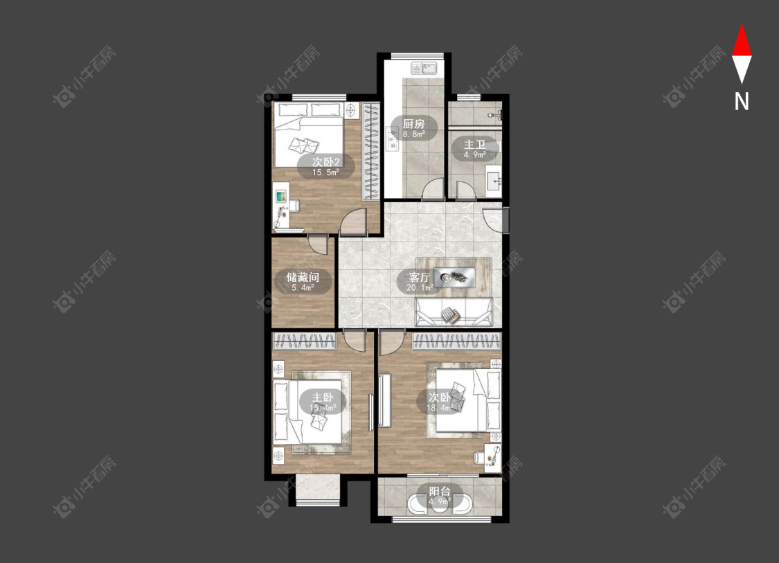 常州国泰名筑和平苑在售二手房源户型图_小牛看房