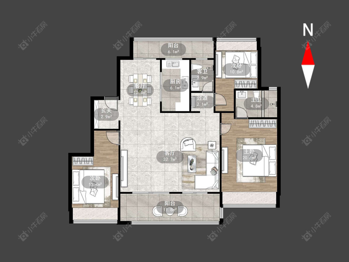 阳光城禹洲宸悦房源户型图 常州阳光城禹洲宸悦在售二手房源户型图_小牛看房