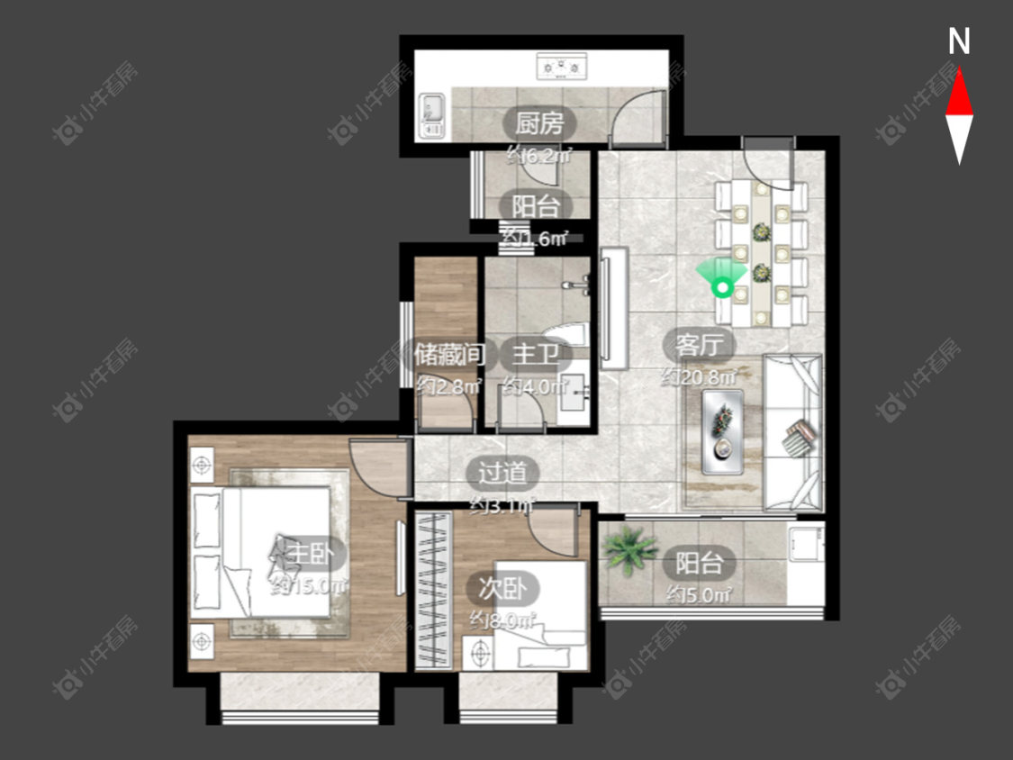恒大翡翠华庭房源户型图 常州恒大翡翠华庭在售二手房源户型图_小牛看房