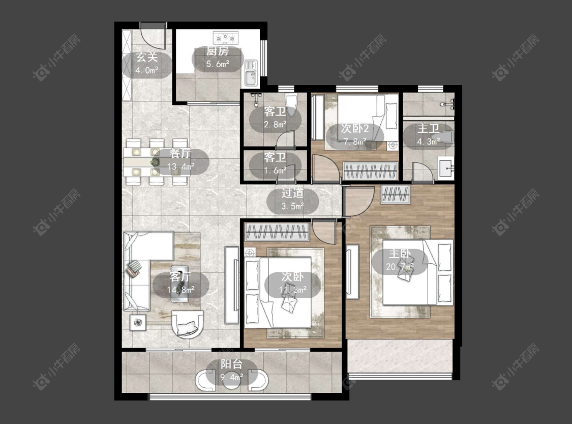 常州百馨西苑六期在售二手房源户型图_小牛看房