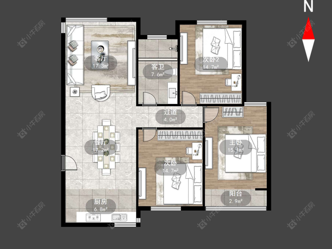 常州紫云苑在售二手房源户型图_小牛看房