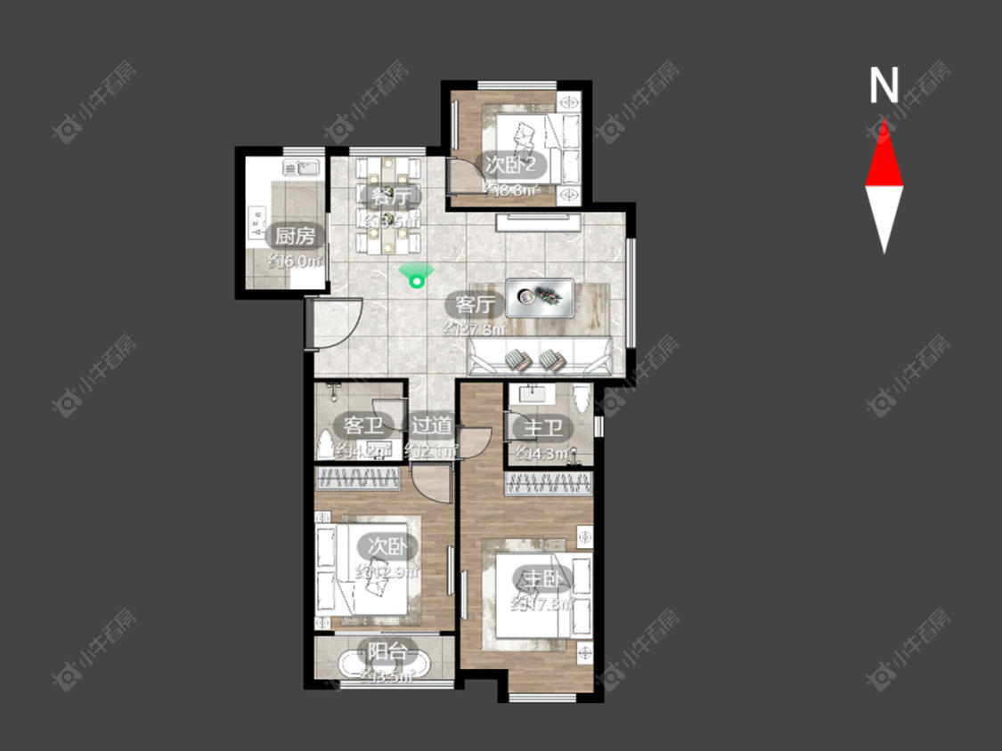 常州典雅花园在售二手房源户型图_小牛看房