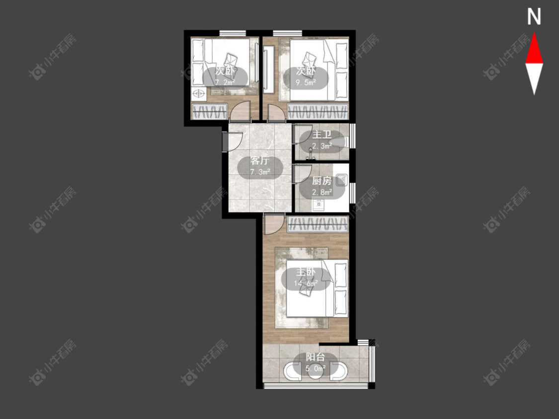 常州西新桥三村在售二手房源户型图_小牛看房