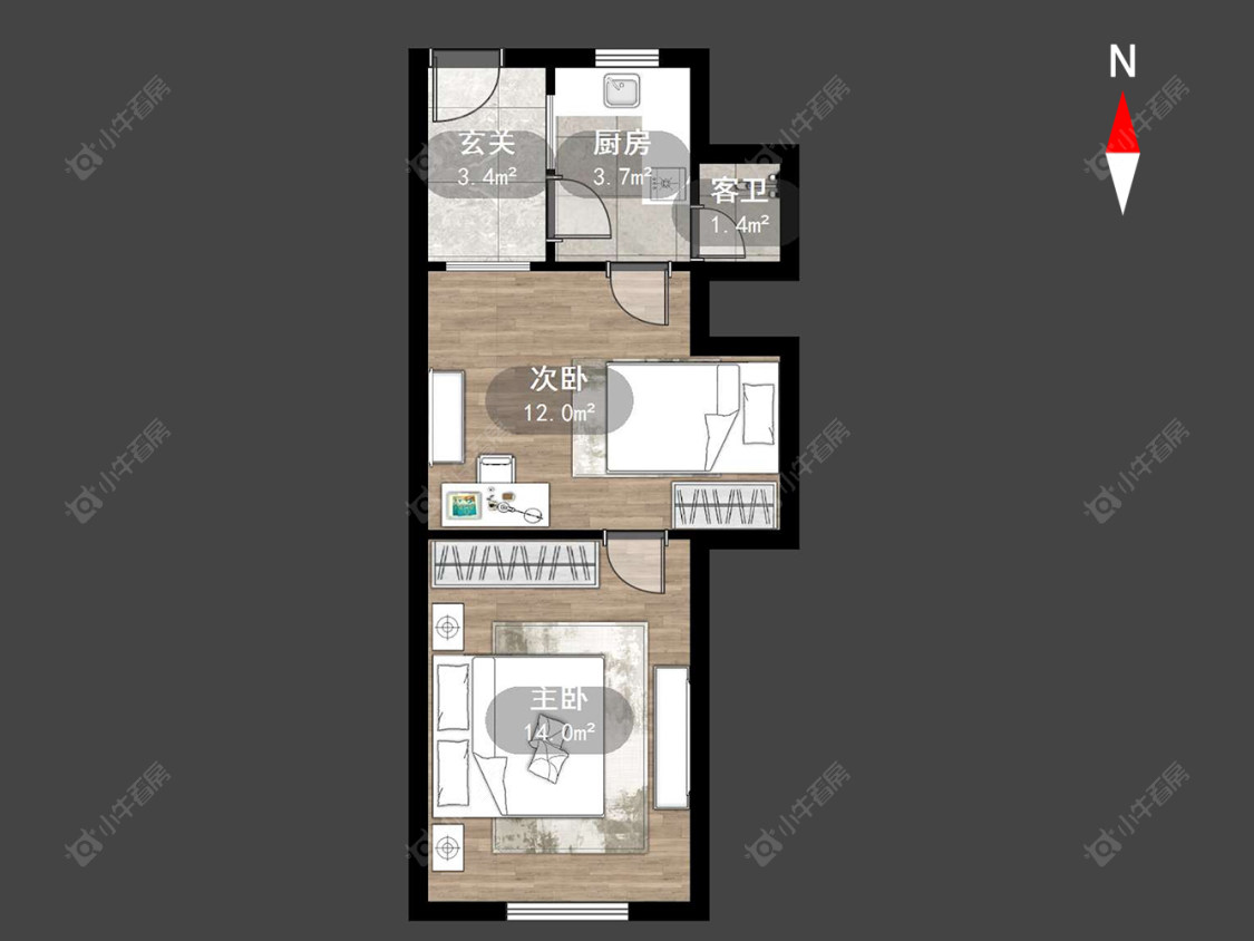 常州工房北区在售二手房源户型图_小牛看房