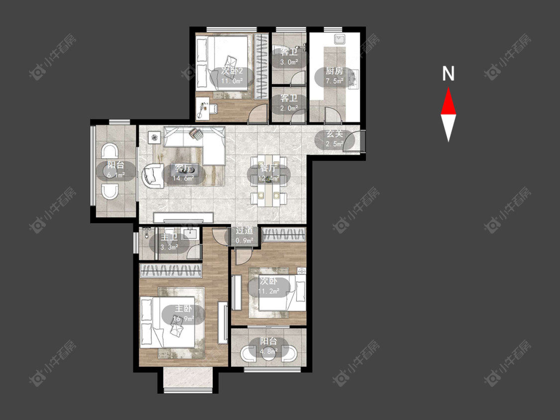 大名城西区房源户型图 常州大名城西区在售二手房源户型图_小牛看房