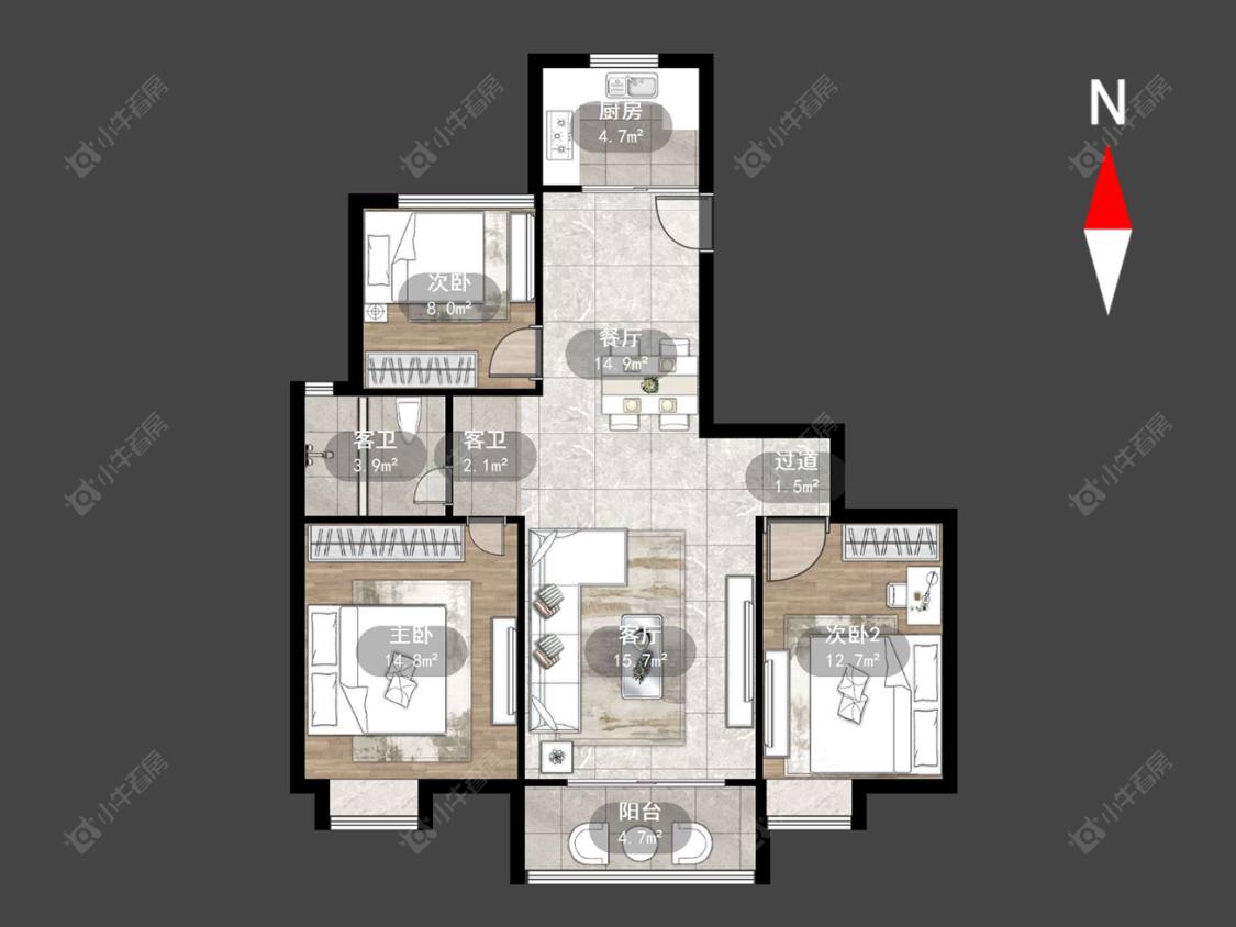 常州怡枫苑在售二手房源户型图_小牛看房