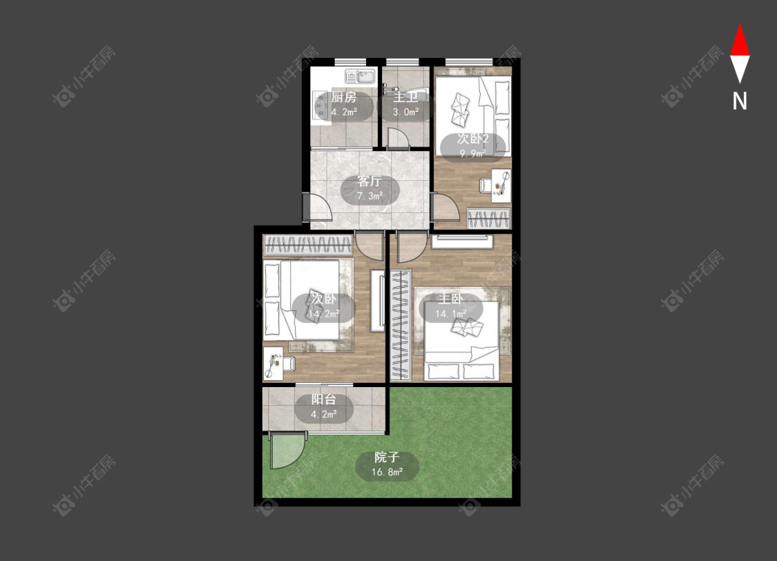 常州斜桥巷在售二手房源户型图_小牛看房