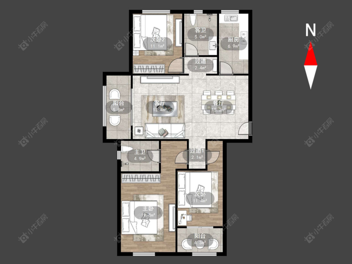 常州香溢紫郡一期在售二手房源户型图_小牛看房