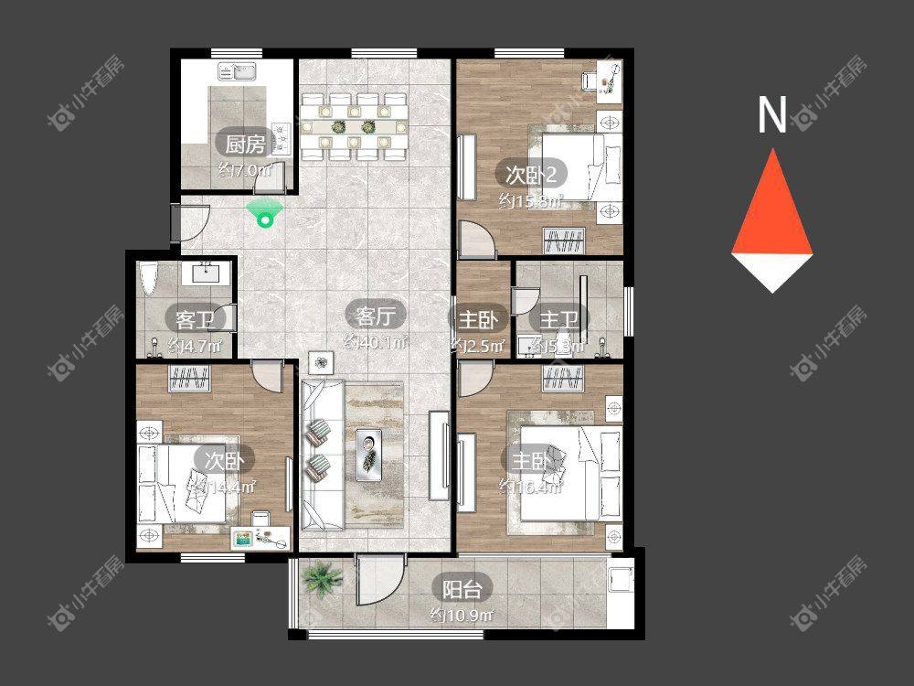 常州花东二村在租房源户型图_小牛看房