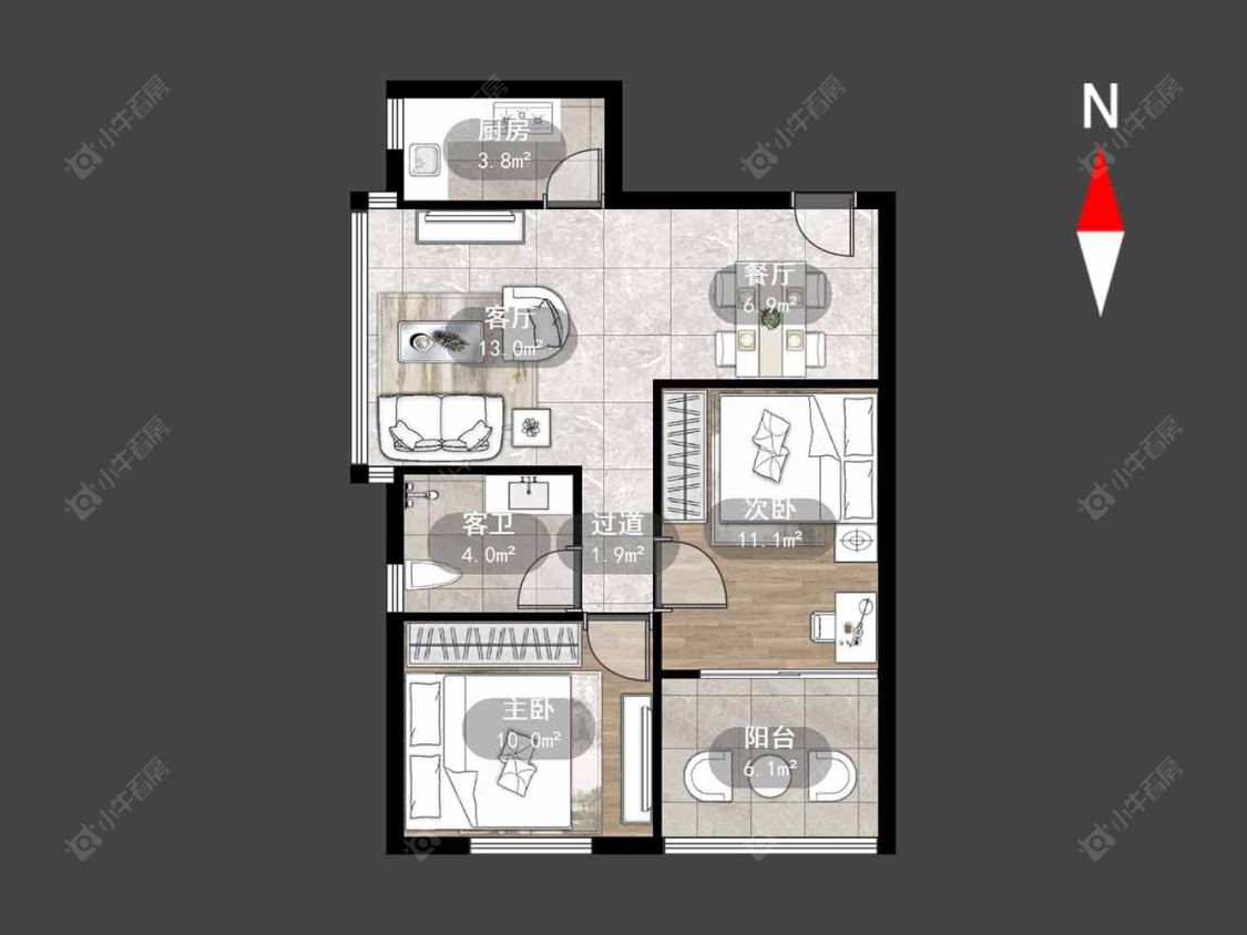 常州香江康桥在售二手房源户型图_小牛看房