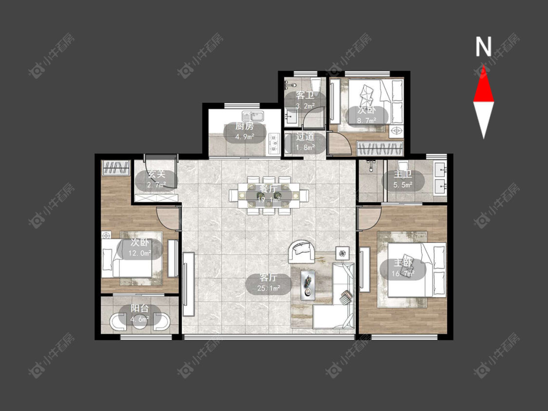 嘉宏一江风华房源户型图 常州嘉宏一江风华在售二手房源户型图_小牛看房