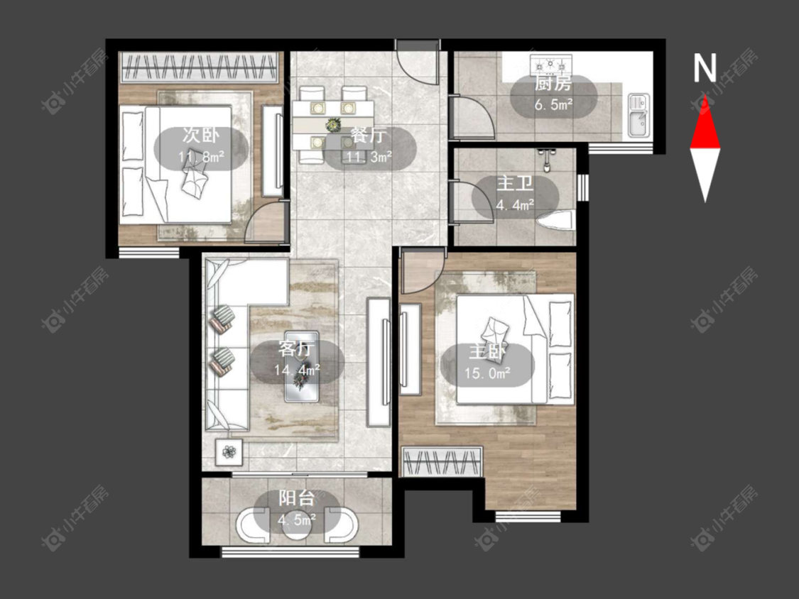 顺园八村二期房源户型图 常州顺园八村二期在售二手房源户型图_小牛看房