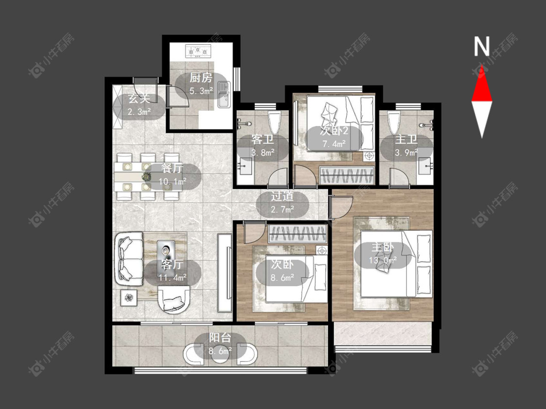 常州绿地香港名墩道在售二手房源户型图_小牛看房