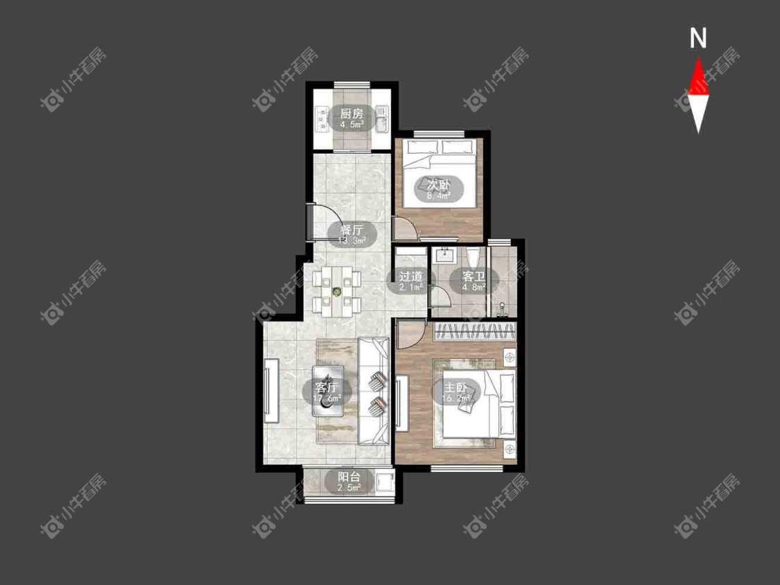青竹苑B区房源户型图 常州青竹苑B区在租房源户型图_小牛看房