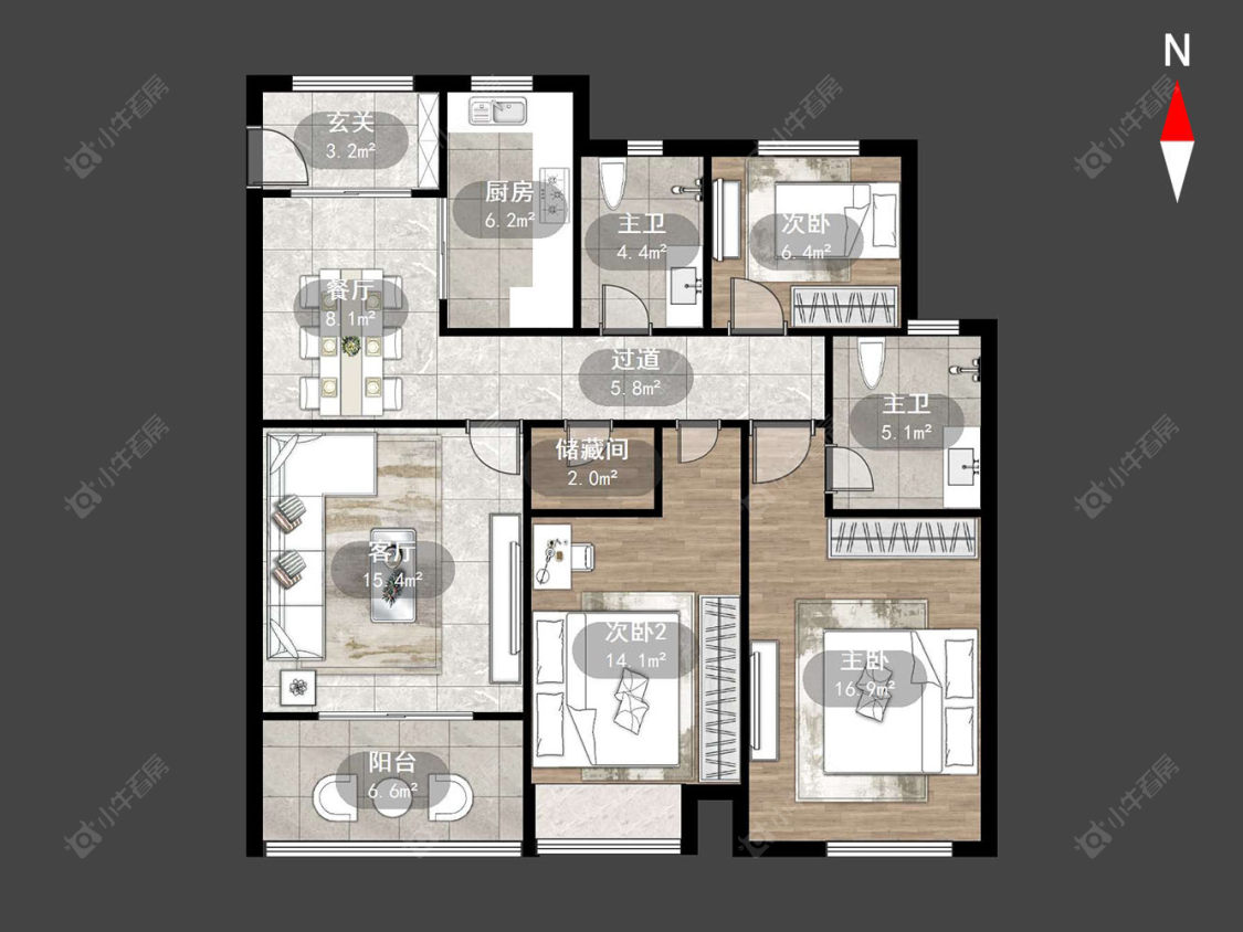 常州丁香苑(钟楼)在售二手房源户型图_小牛看房