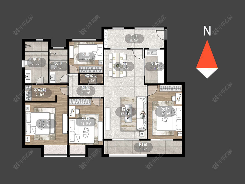 常州万科城在售二手房源户型图_小牛看房