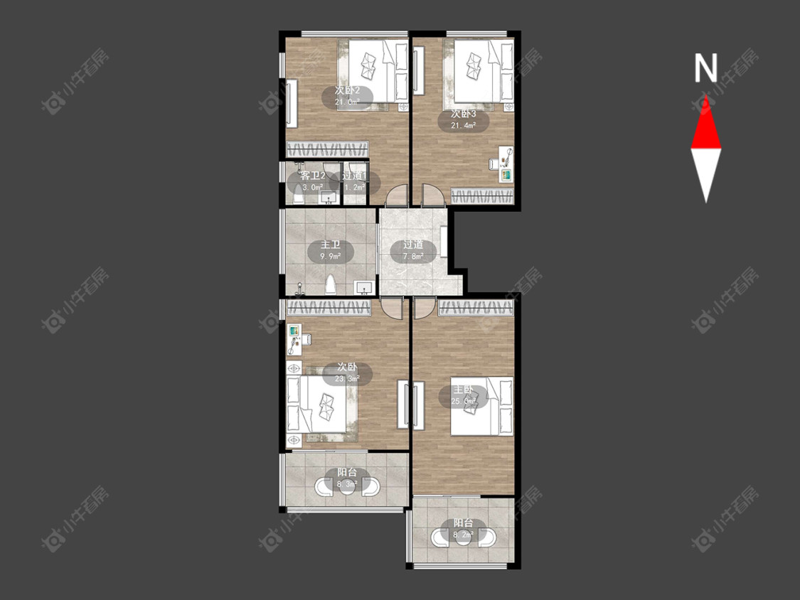 常州龙城福第在售二手房源户型图_小牛看房