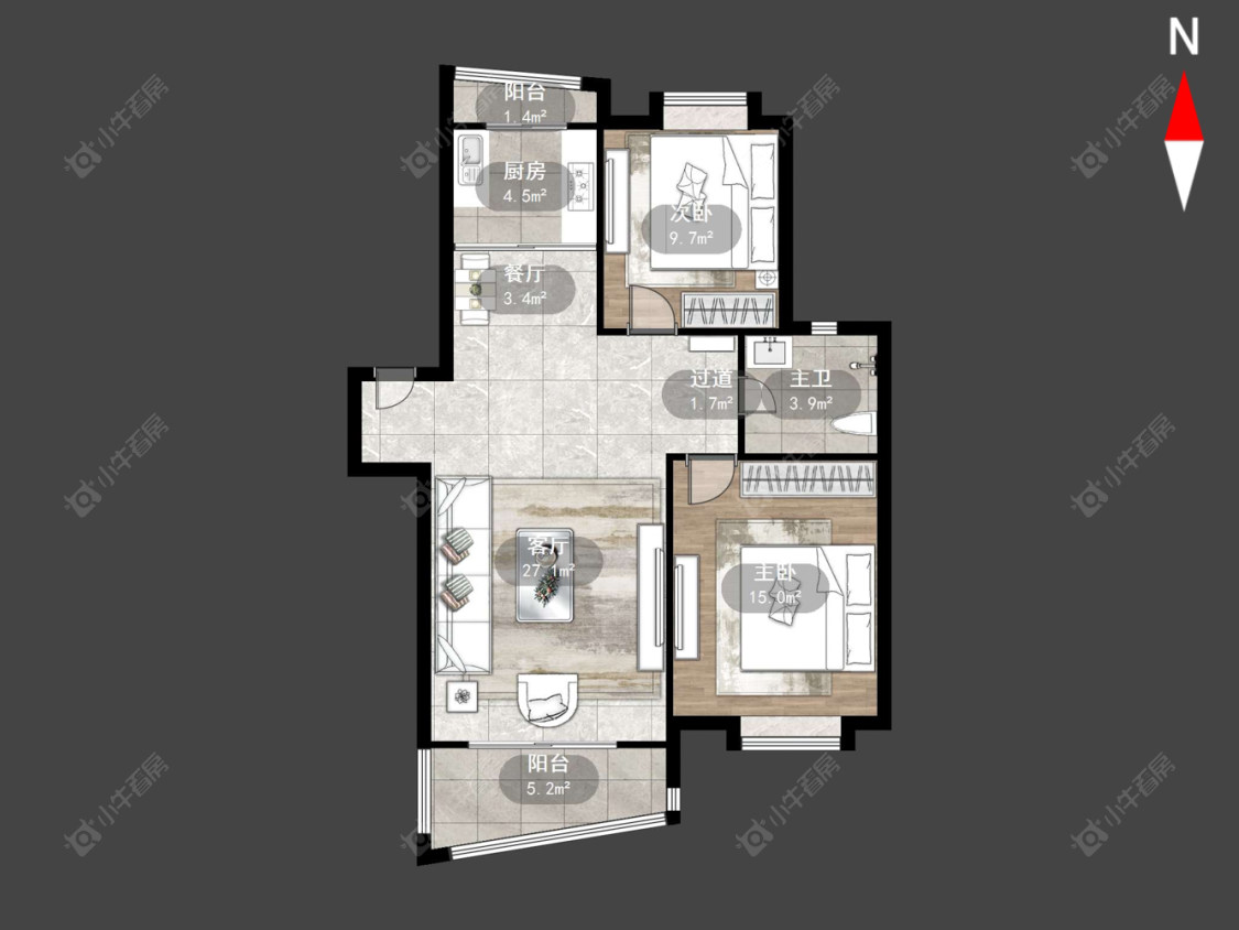 常州聚丰公寓在售二手房源户型图_小牛看房