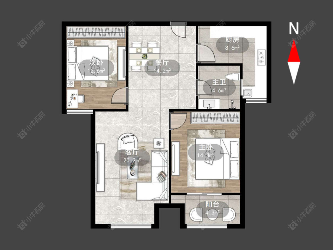 常州万骏金域丹堤在售二手房源户型图_小牛看房