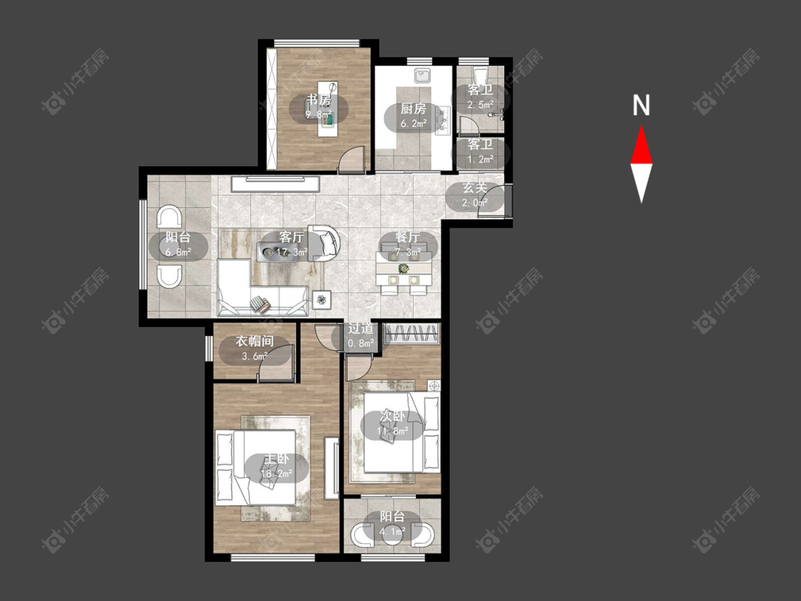 常州银河湾第一城二期在售二手房源户型图_小牛看房