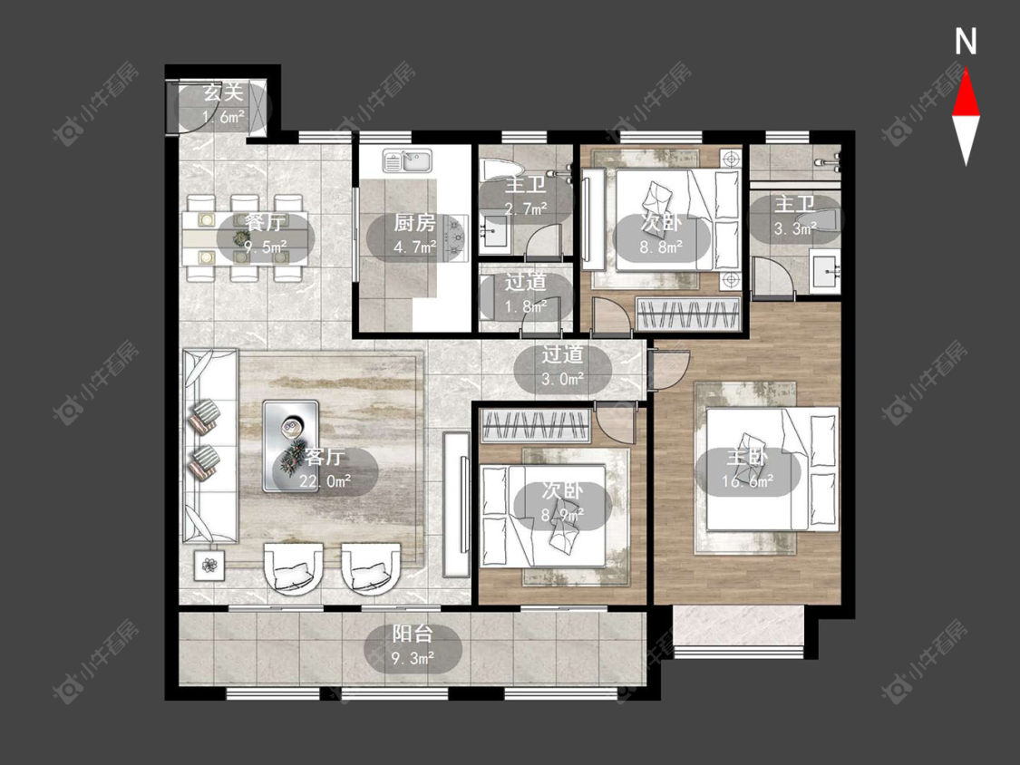 常州融信澜悦在售二手房源户型图_小牛看房