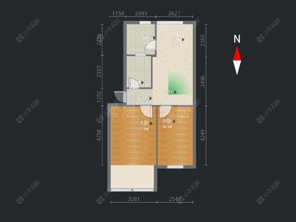 常州勤业五村在售二手房源户型图_小牛看房