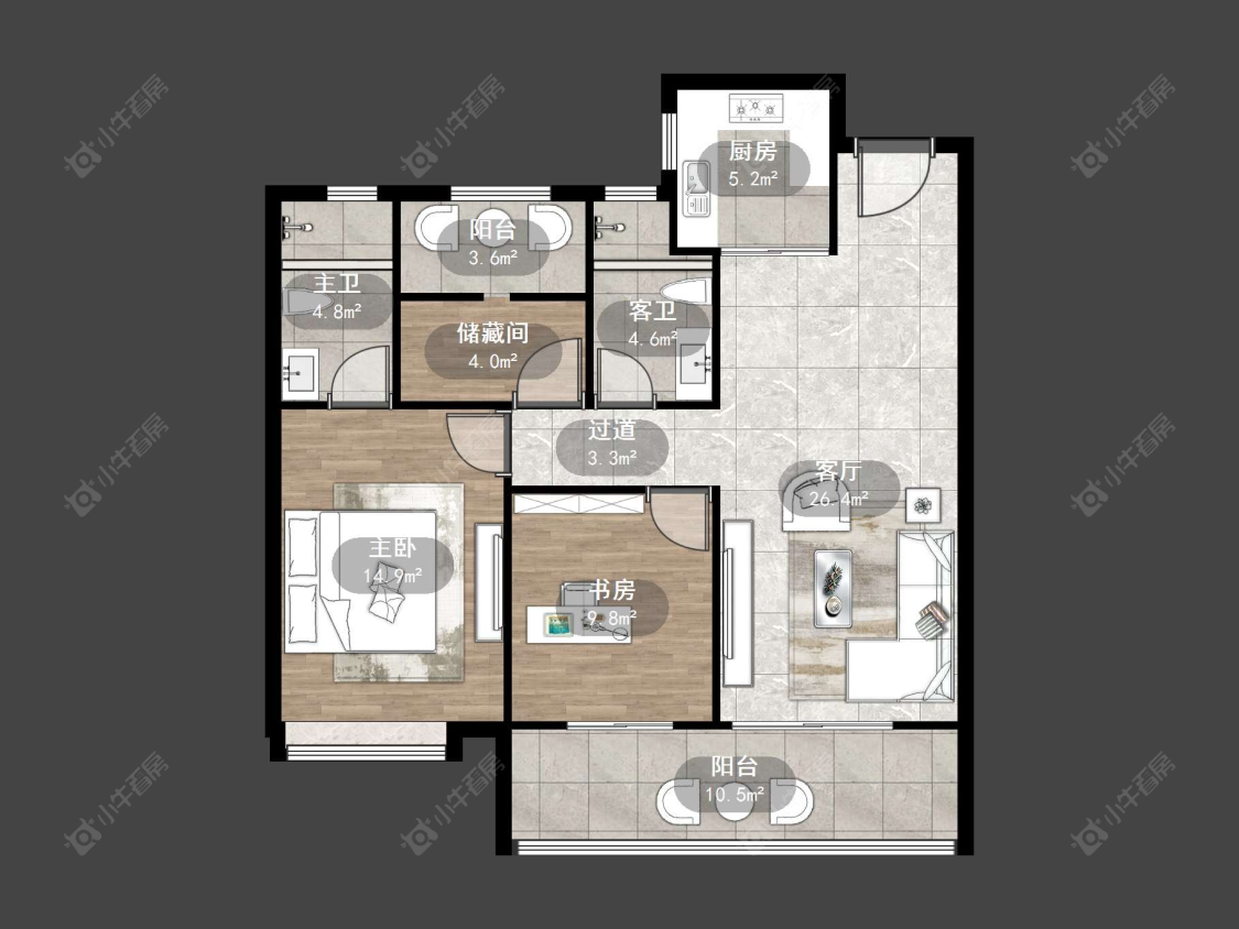 丹阳金茂国际社区在售二手房源户型图_小牛看房