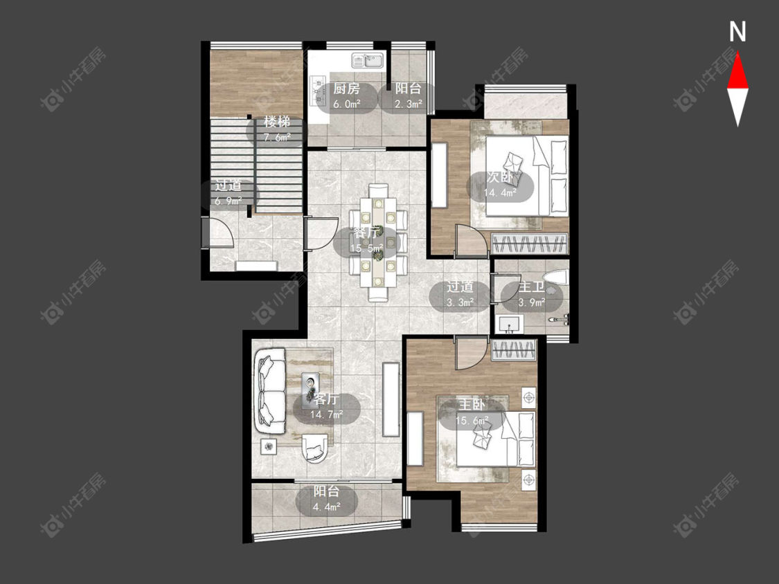 常州中天名园在售二手房源户型图_小牛看房