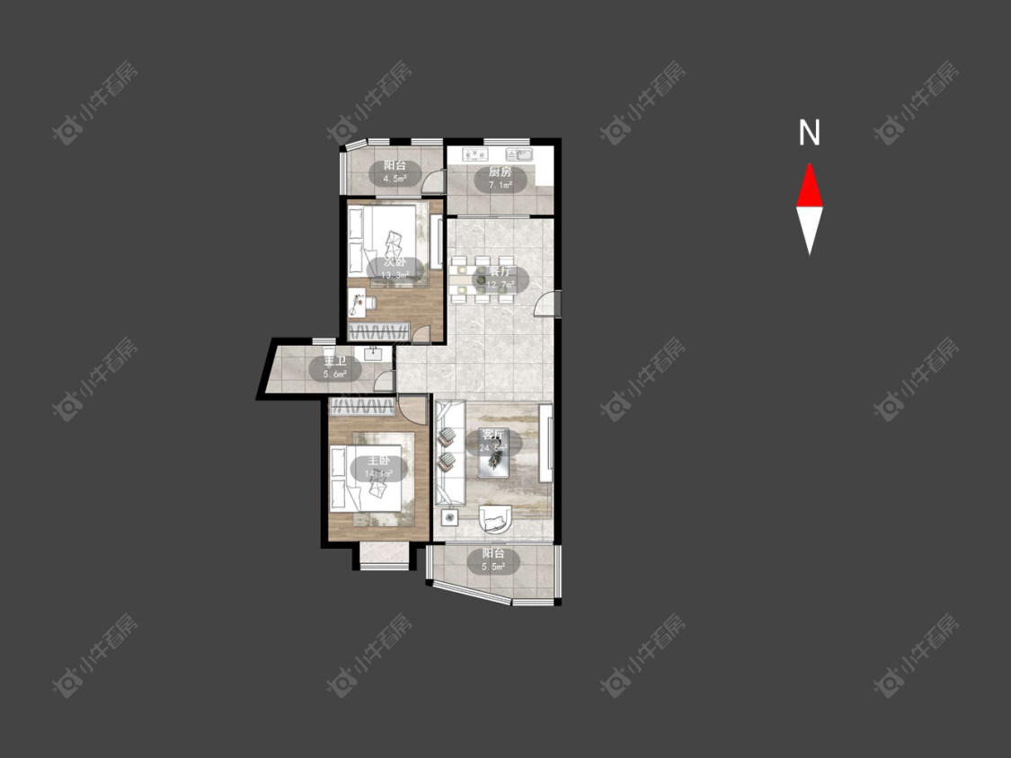 常州怀德名园在售二手房源户型图_小牛看房