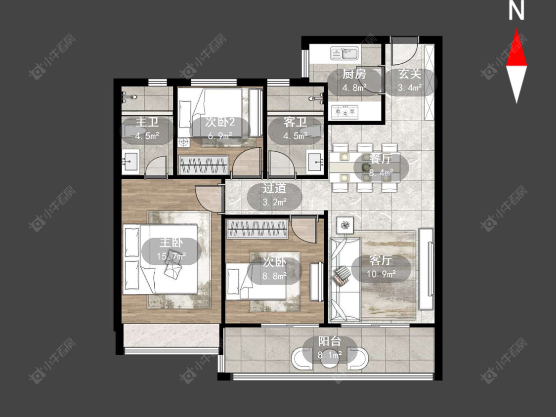 保利大都汇房源户型图 常州保利大都汇在售二手房源户型图_小牛看房